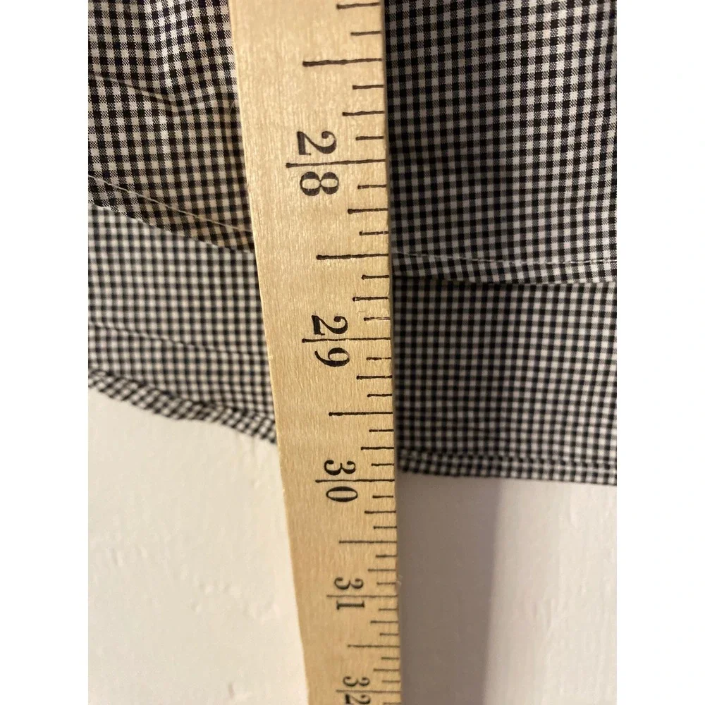 Polo Ralph Lauren Mens Button Down Shirt Black White Long Sleeve L Office Preppy